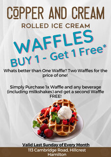 Buy 1, Get 1 Free Waffles - Last Sunday Of Every Month